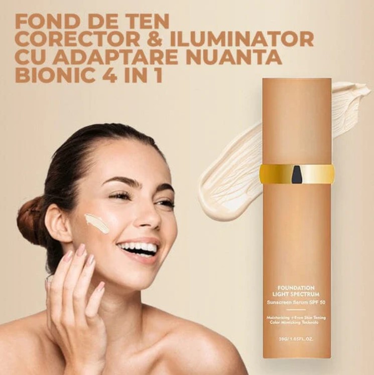 fond de ten corector si iluminator cu adaptare nuanta pentru un make-up perfect